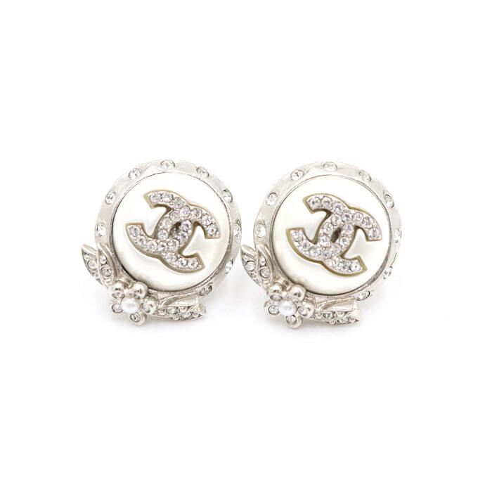 CHANEL Pearl Multi-Crystal CC Earrings 21 103841950