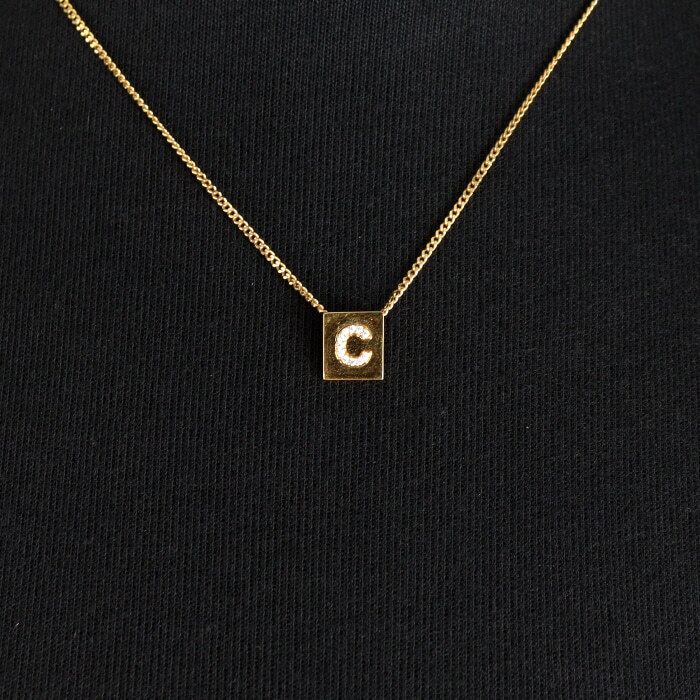 Celine Crystal Alphabet C Women's Necklace aa43936 114001683
