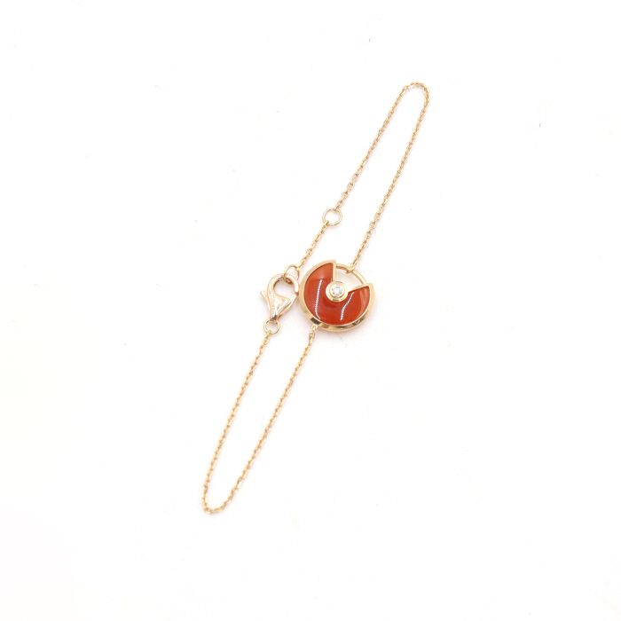 Cartier Amulette de XS Carnelian 0.02CT 1P Diamond Bracelet AA39181 79781920