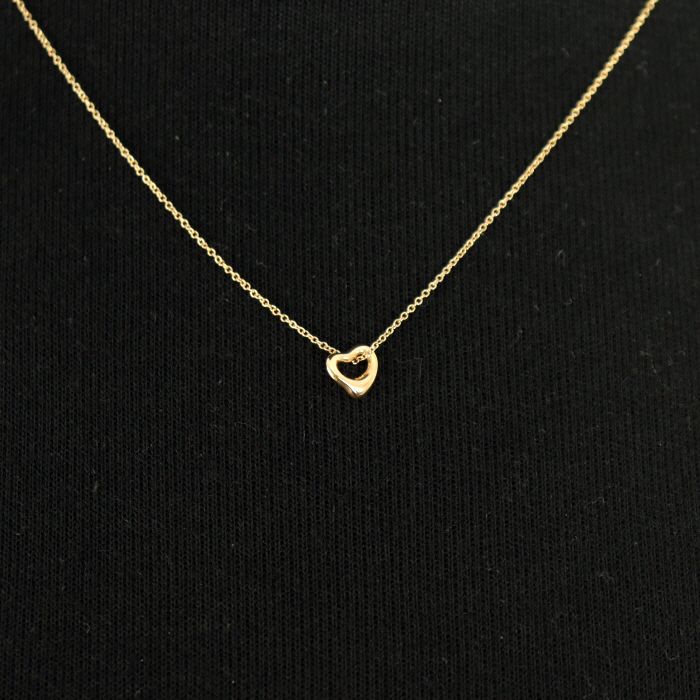 Tiffany & Co Elsa Peretti Open Heart Necklace 7mm aa38753 78637253