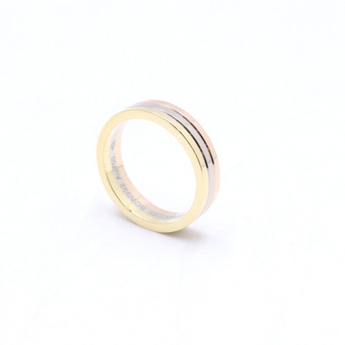 Cartier B40521 18K Tri-Color Gold Band Ring 15 76551293