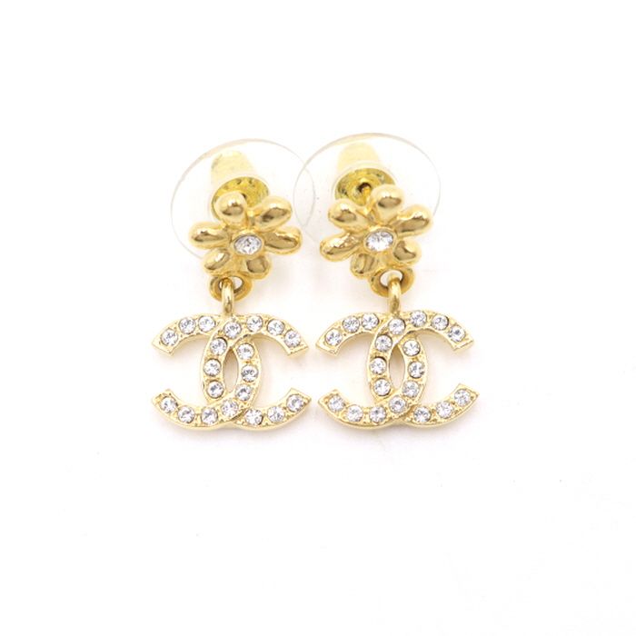 CHANEL 23 Season CC Crystal Flower Earrings 38887 77870960