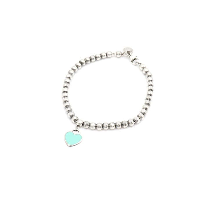 Tiffany & Co Silver Return to Tiffany Heart Bead Bracelet Women's Bracelet AA41194 94585153