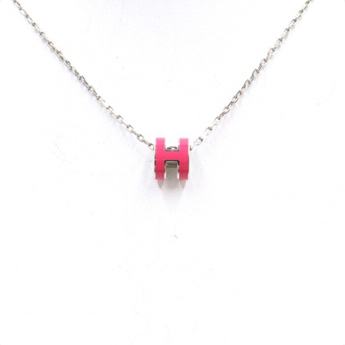 Hermes Mini Pendant Silver Chain Necklace AA32003 58744204