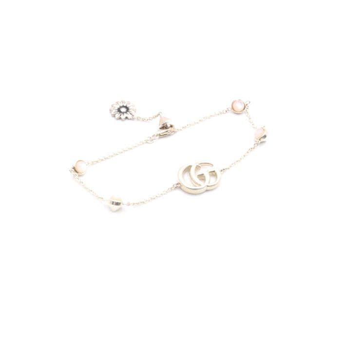 Gucci Double G Mother of Pearl Silver Women Bracelet 17 63579085