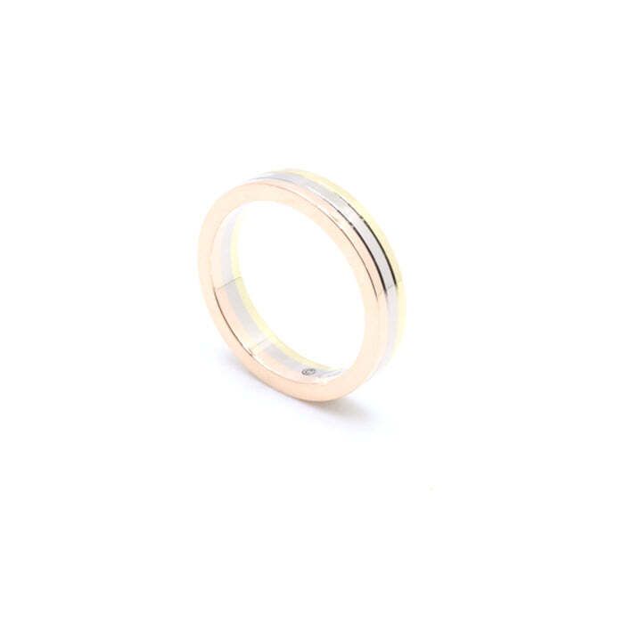 Cartier B4052246 18K Gold Bandom Louis Trinity 35mm Wedding Ring 6 72688909