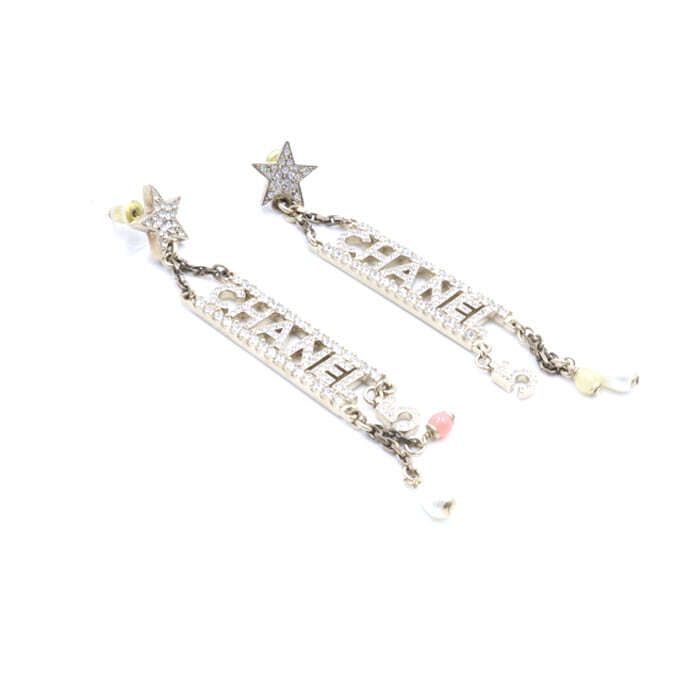 CHANEL Crystal Initial Logo NO.5 Drop Earrings 22 Season AA34285 64403548