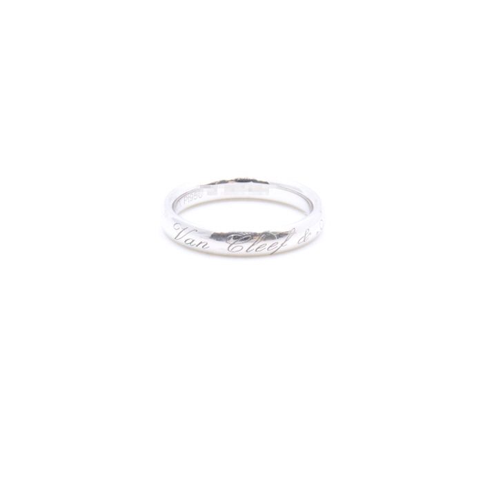 Van Cleef & Arpels Platinum Tandremant Signature Wedding Band Ring 8 aa32236 59971323