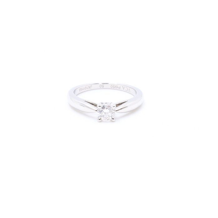 Van Cleef & Arpels Bonheur Solitaire Platinum 0.30 Carat 1P Diamond Ring 10 50654031