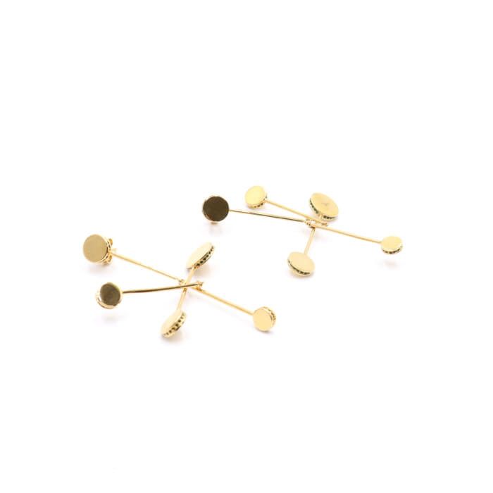 Celine Green Crystal Multi Gold Plated Earrings aa23975 38756858