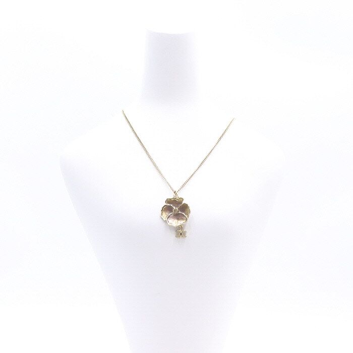 CHANEL Camellia CC Gold Chain Necklace 13th Season aa19981 31425688