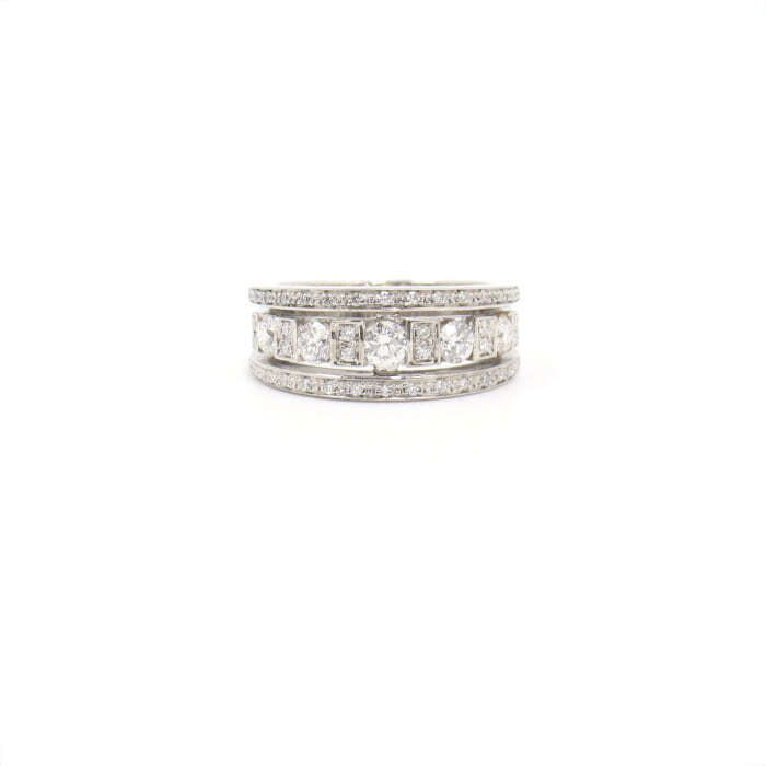 Damiani White Gold Belle Epoque Diamond Setting Women's Ring 10 - 20045373 132468184