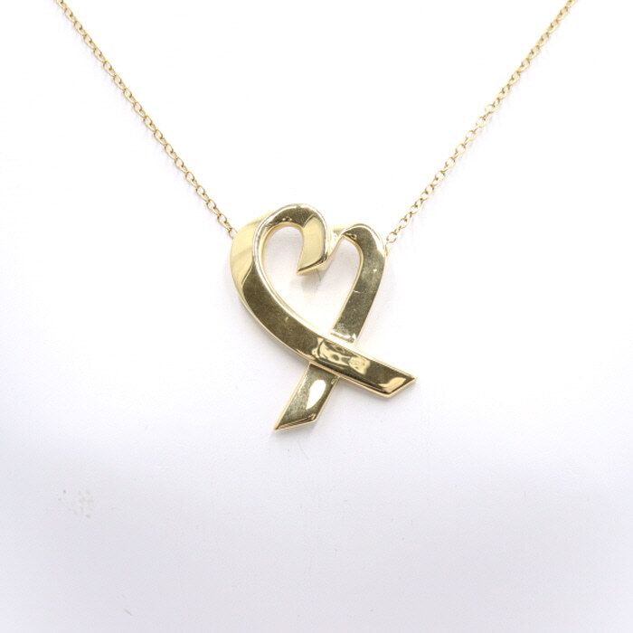 Tiffany & Co 18K Yellow Gold Paloma Picasso Loving Heart Large Pendant Necklace aa25930 43613957