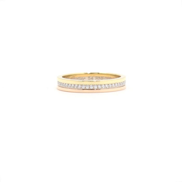 Cartier 18K Tricolor Gold Trinity Vendome Wedding Band Ring 14K 53P Diamonds B40529 131416966