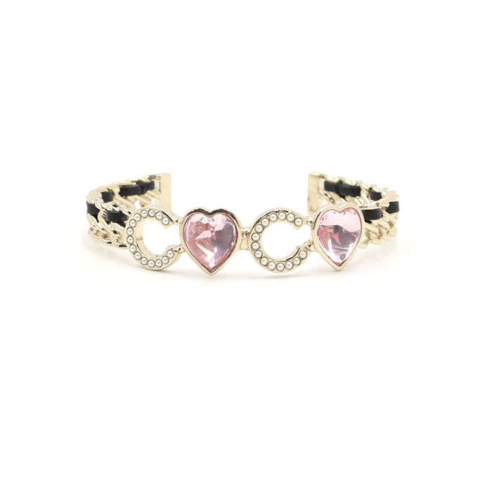 CHANEL Crystal Heart CC Pearl Bracelet for Women AA49929 132235537