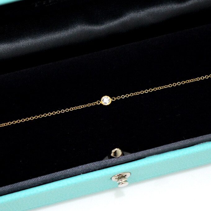 Tiffany & Co 18K Yellow Gold 1P Diamond By The Yard Bracelet 130989141