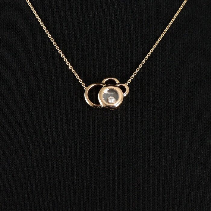 Chopard Happy Diamonds Moving Diamond Necklace Pendant 009 Carat AA49028 130054209