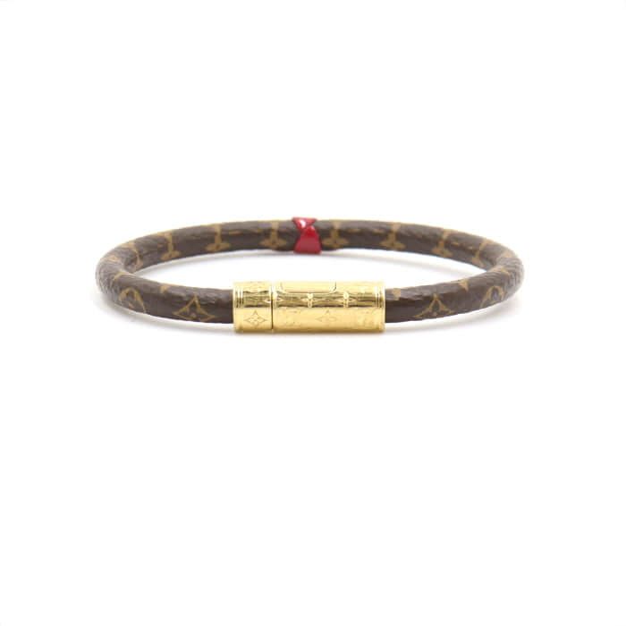 Louis Vuitton Monogram Canvas Gold Flower Women's Bracelet aa48384 126564155