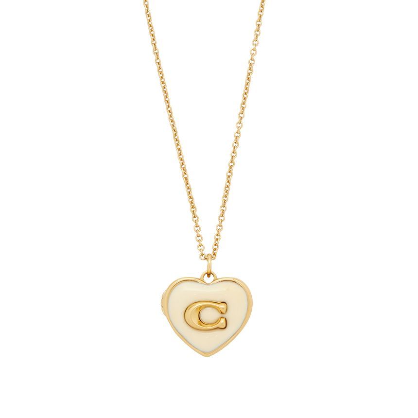 Coach Signature Heart Necklace 463846 GLD 100 132707837