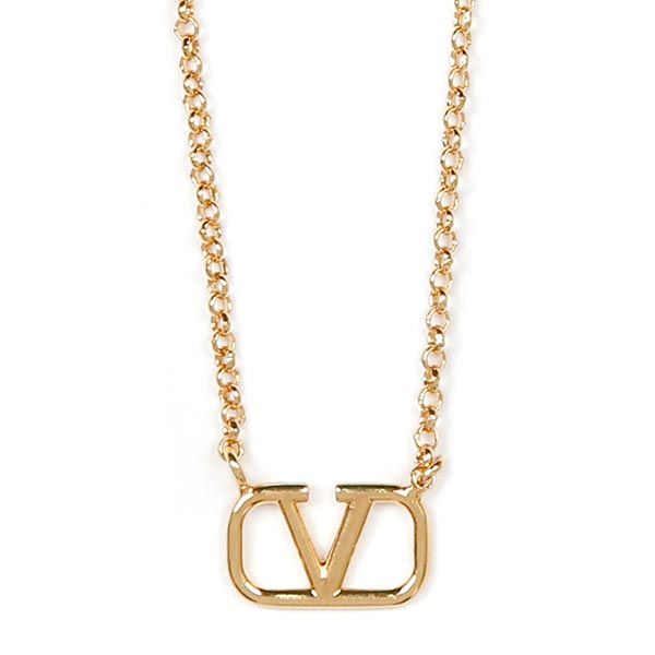 Valentino Gold V Logo Chain Necklace J0Q37 MET CS4 1 00063 132473071