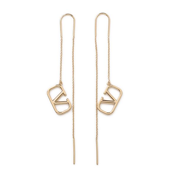 Valentino Gold V Logo Signature Drop Earrings J0D05 MET CS4 00066 132434450