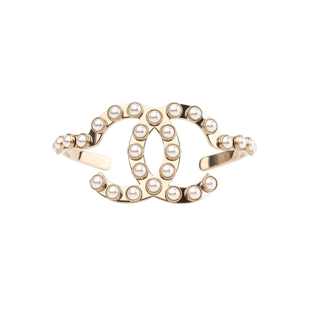 CHANEL Pearl CC Bangle Bracelet Small 34709 132403892