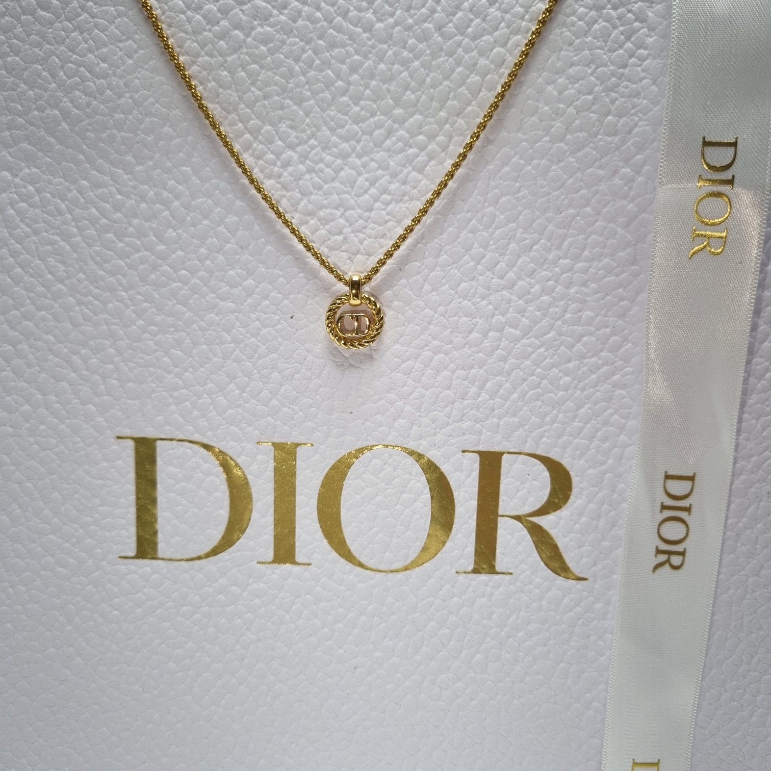 Dior Mini CD Logo Necklace 503-47 132278368