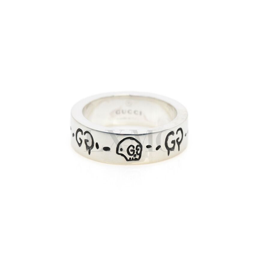 Gucci Ghost Silver Ring with GG Logo 10 131714943