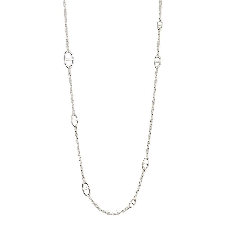 Hermes Long Necklace Silver 120 H104568B 00 131852706