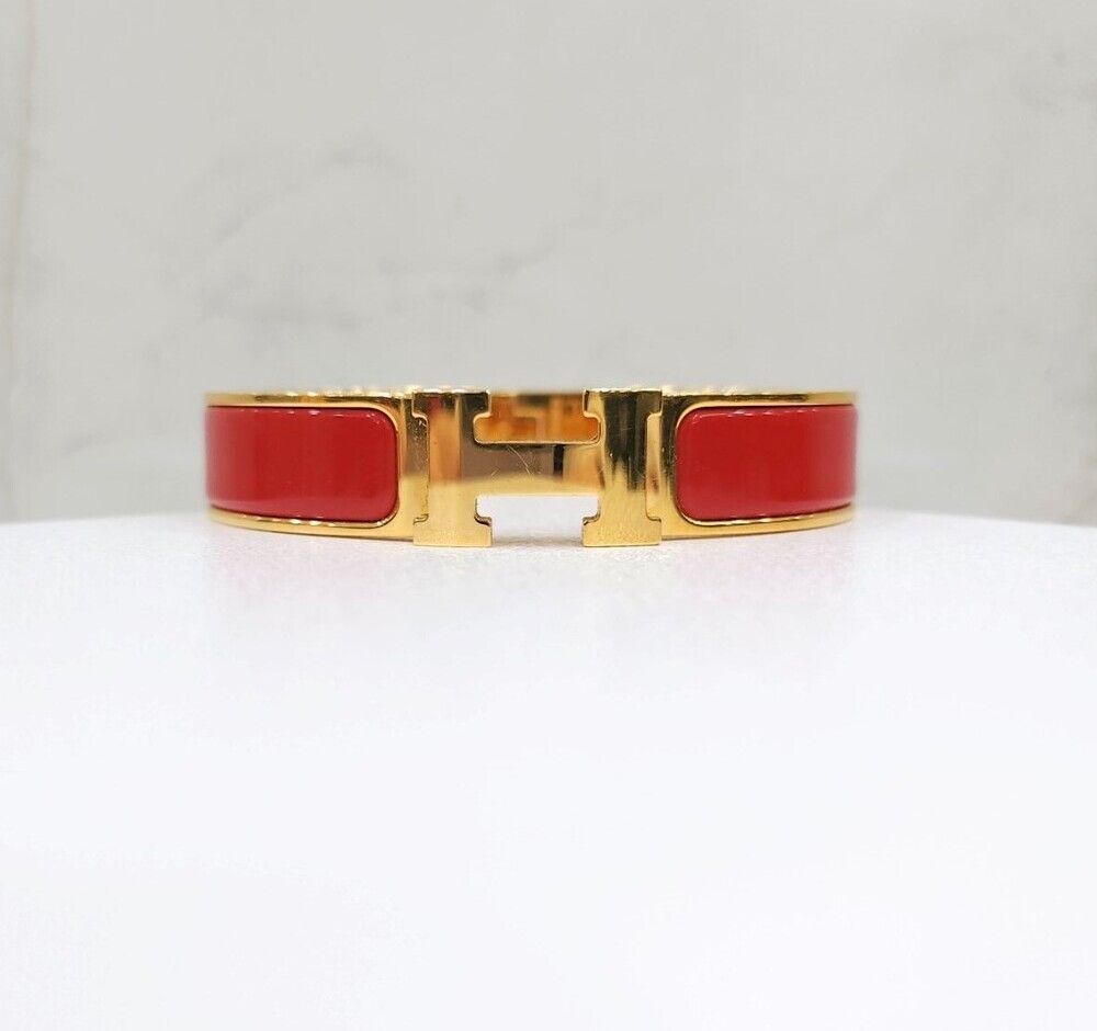Hermes Click Shoe Bracelet PM Red Gold SKU12345 131342164