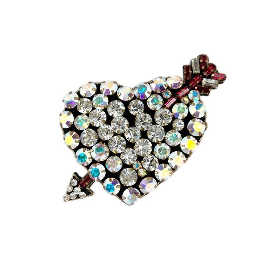 Gucci Crystal Heart Detail Web Bracelet 493011 64041469