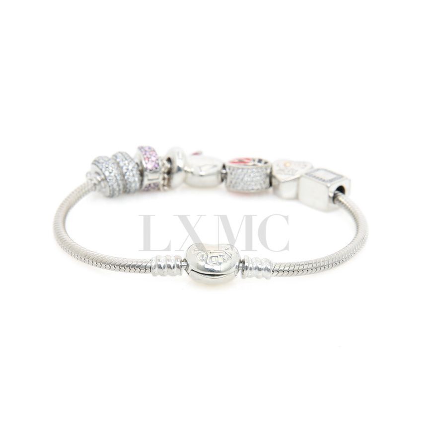 Pandora Silver Love Charms Bracelet 19CM 128922485