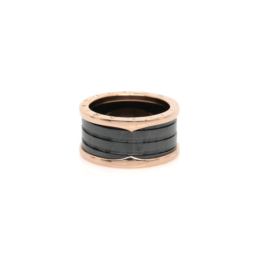 Bulgari Ceramic B.zero1 4-Band Ring Black Ceramic 60 131337243