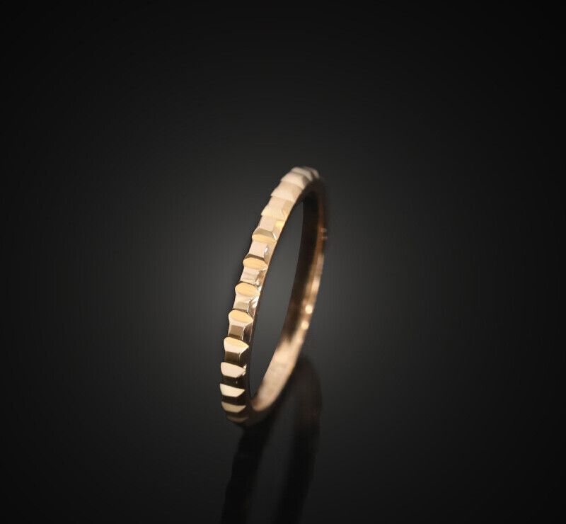 Boucheron 18K Rose Gold Wedding Band JAL01164 50 Size 7557412180 131065331