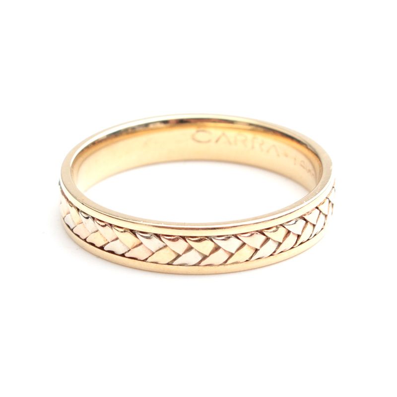 Other Brand Braided Gold and White Ring 14K 18 130786046