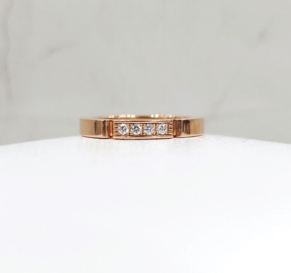 Cartier Diamond Panda Ring 18K Rose Gold - Size 47 130792879