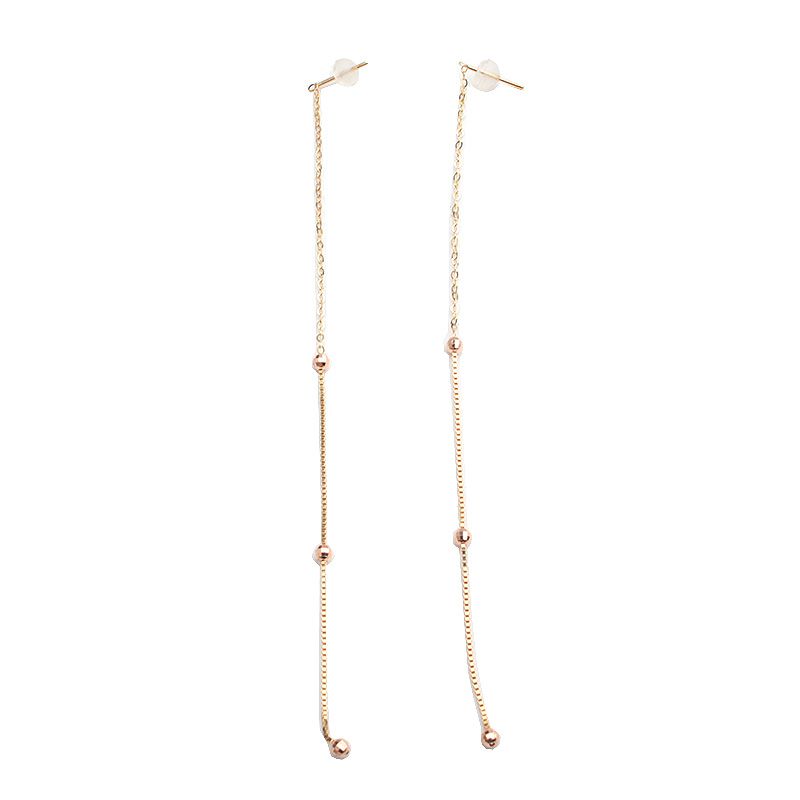 Other Brand Gold String Bead Earrings 14K 130782767