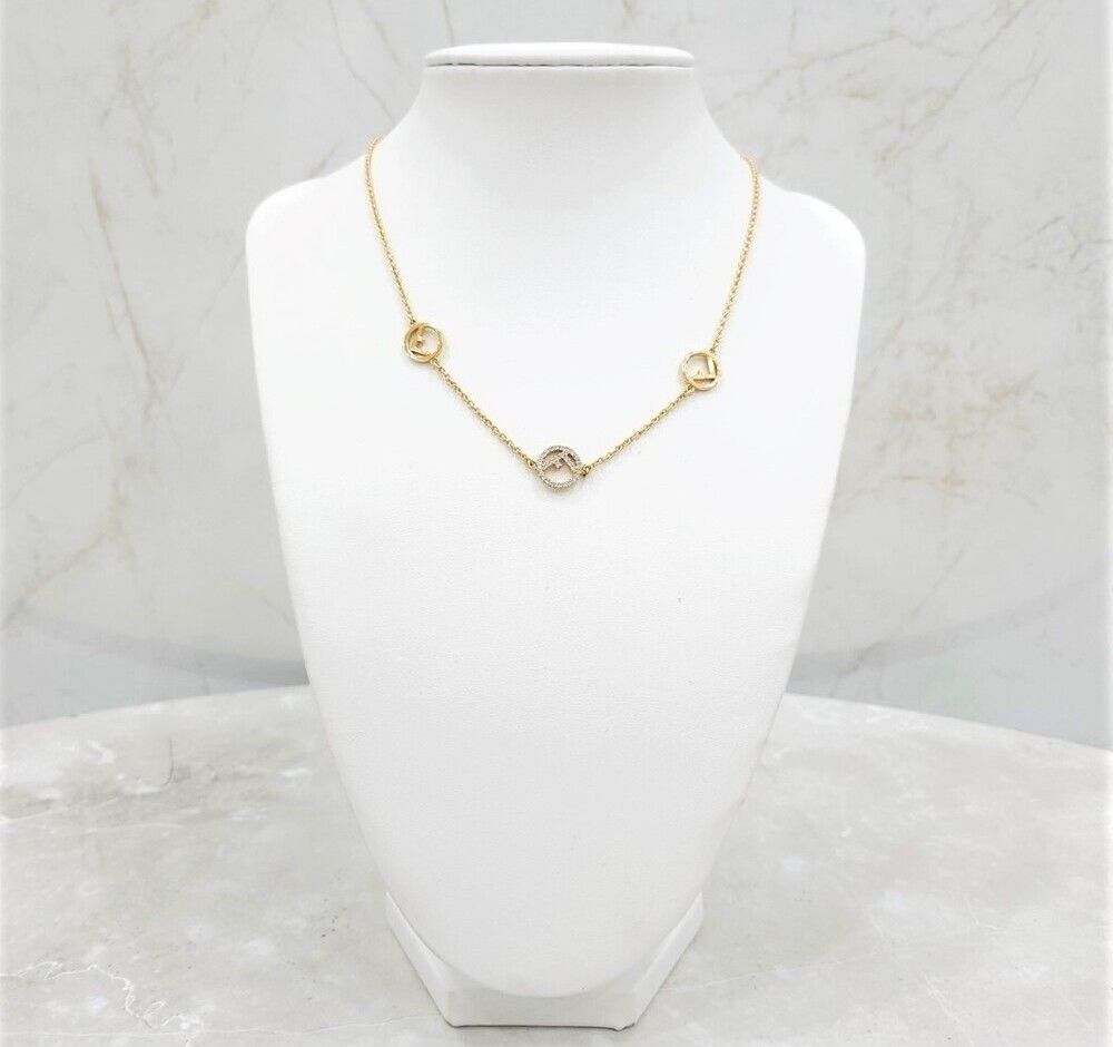 Fendi Crystal Necklace with F Pendant - New Item (Product Number: F IS) 130793308