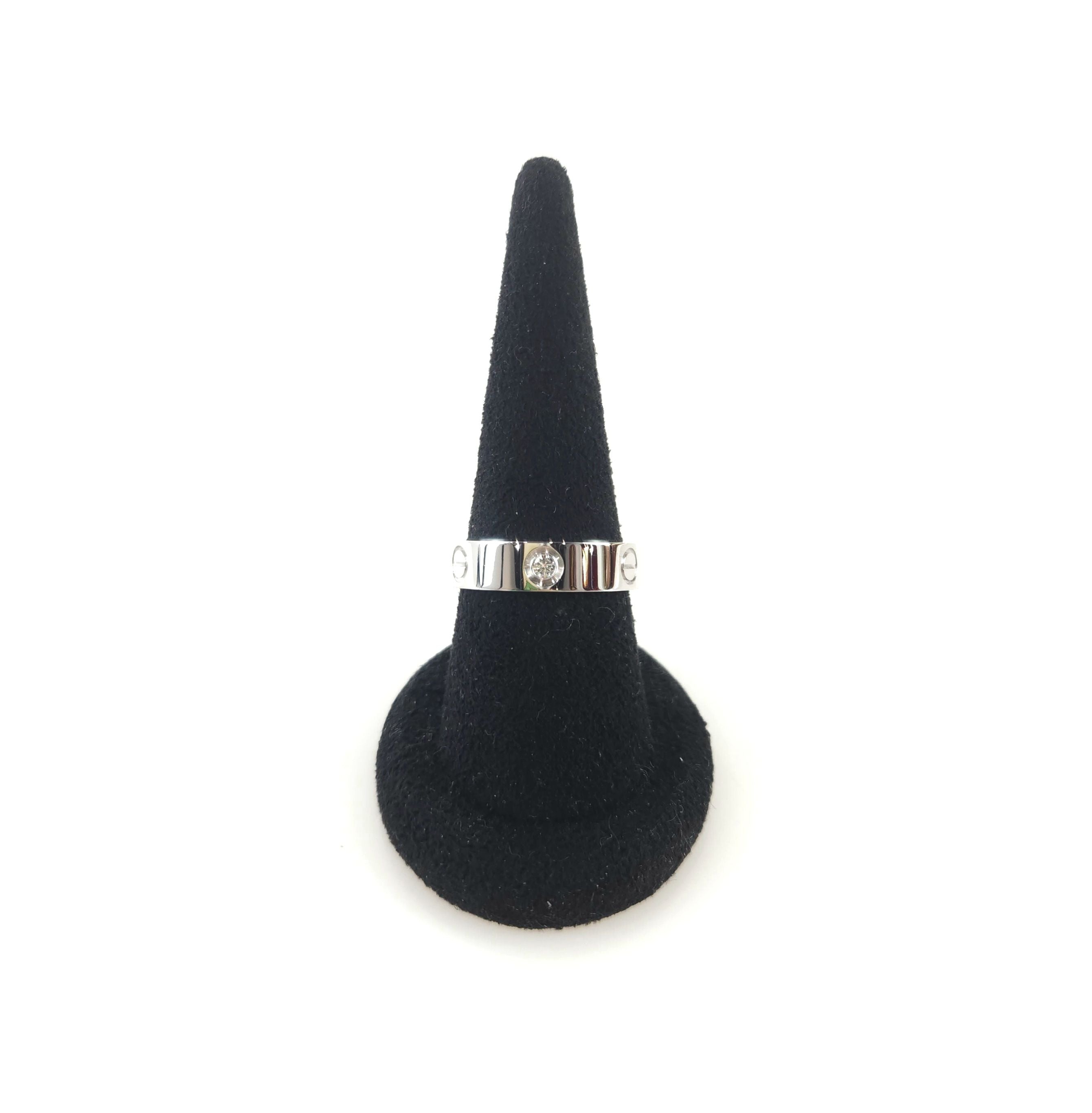 Cartier Classic 3-Diamond White Gold Love Ring 9177 130805748
