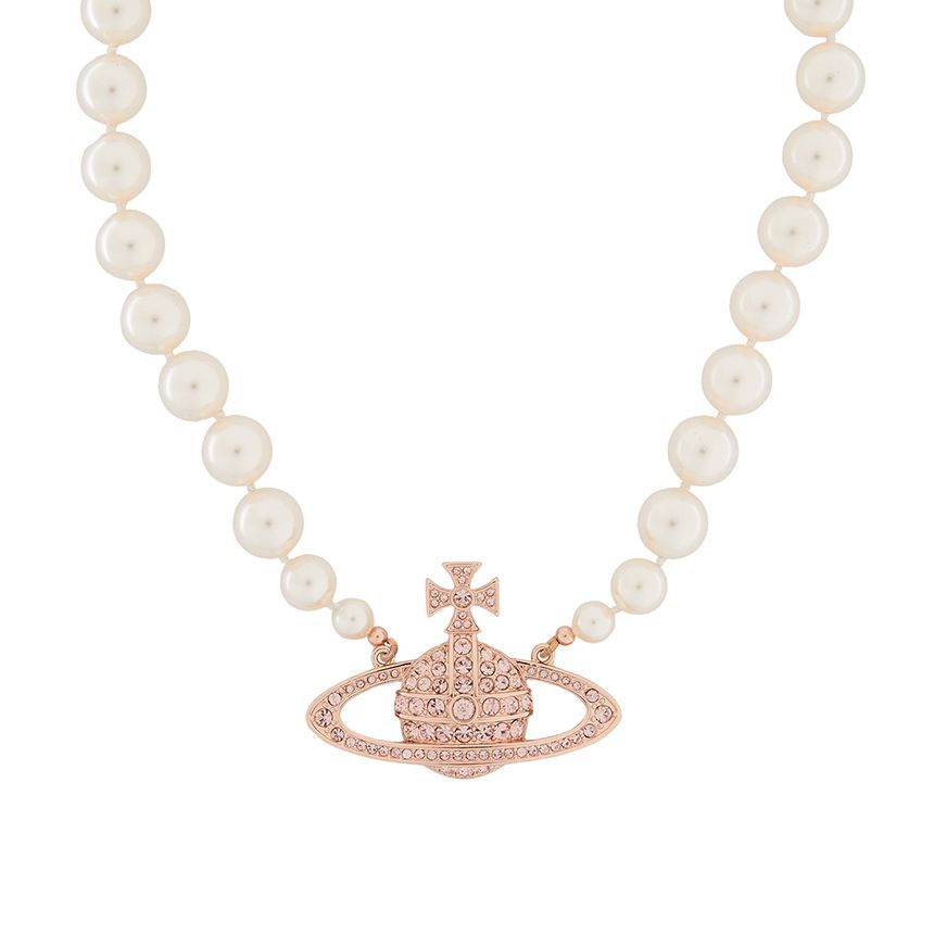 Vivienne Westwood One Row Pearl Bath Relief Women's Choker Necklace 63010106 02G128 130620360