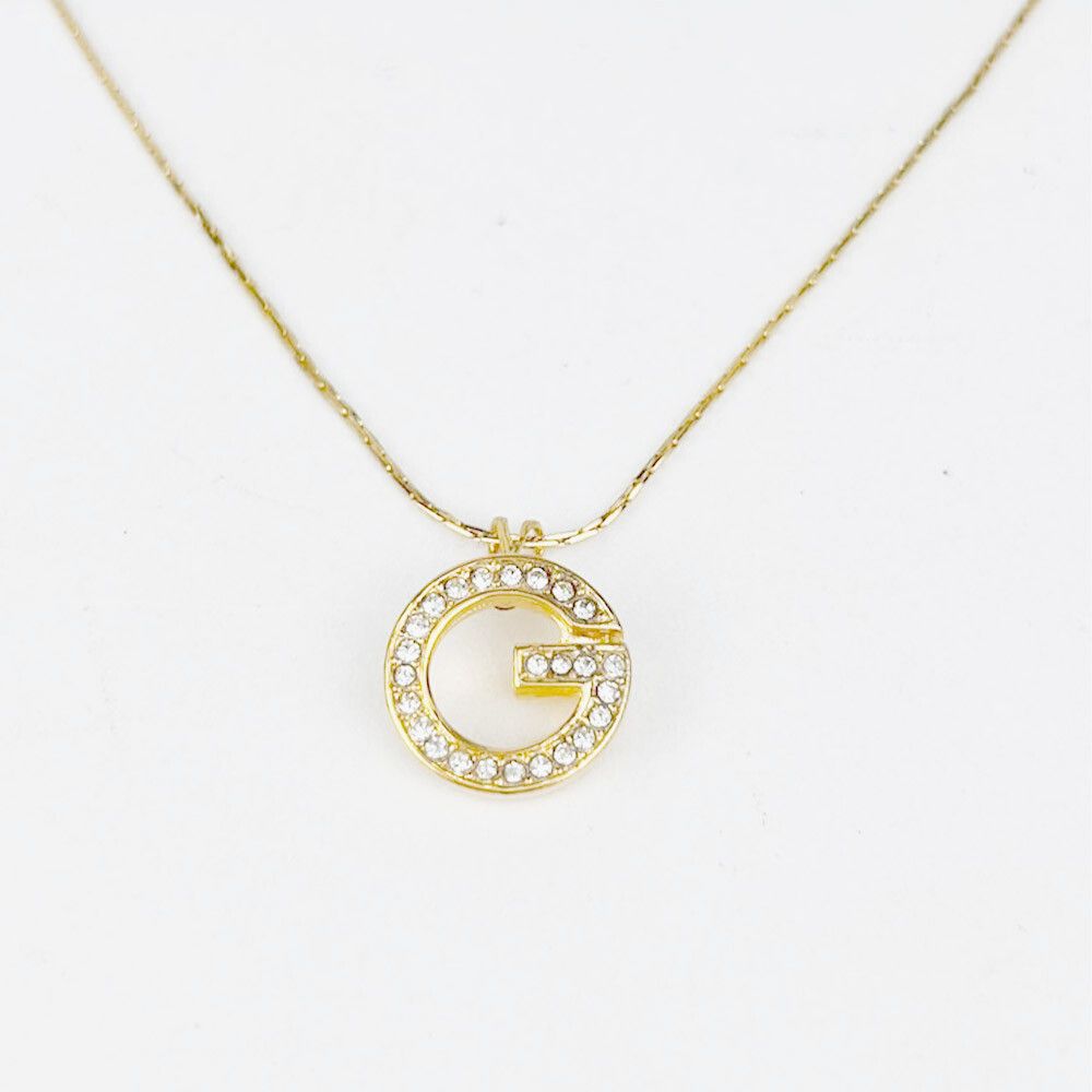 Givenchy G Logo Cubic Round Pendant Necklace 64720231
