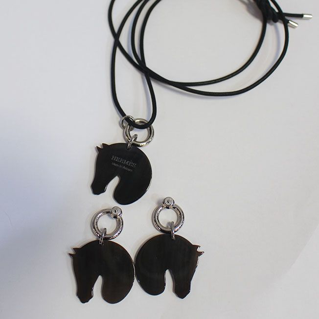 Hermes Zage Earrings and Necklace Set 45498105