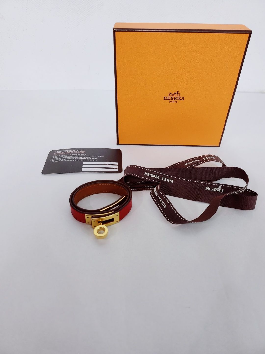 Hermes Burgundy Gold Buckle Kelly Bracelet XS 54995477