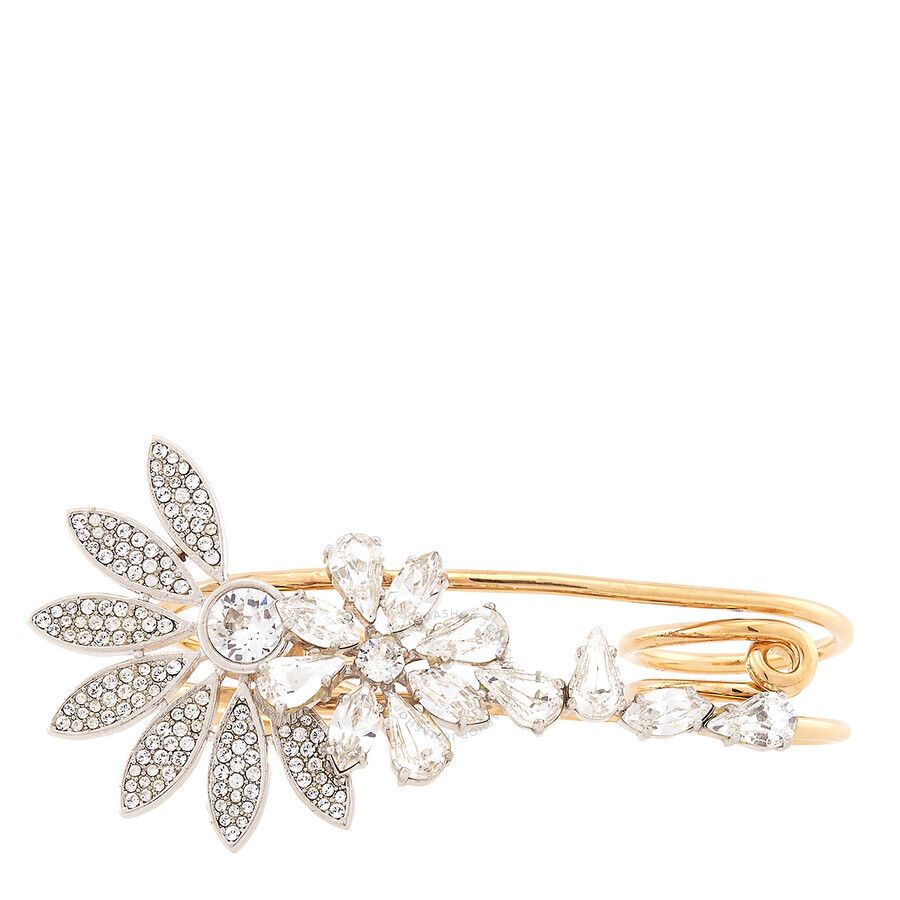 Burberry Rhinestone Flower Adjustable Open Wire Ring 4073854 126870013