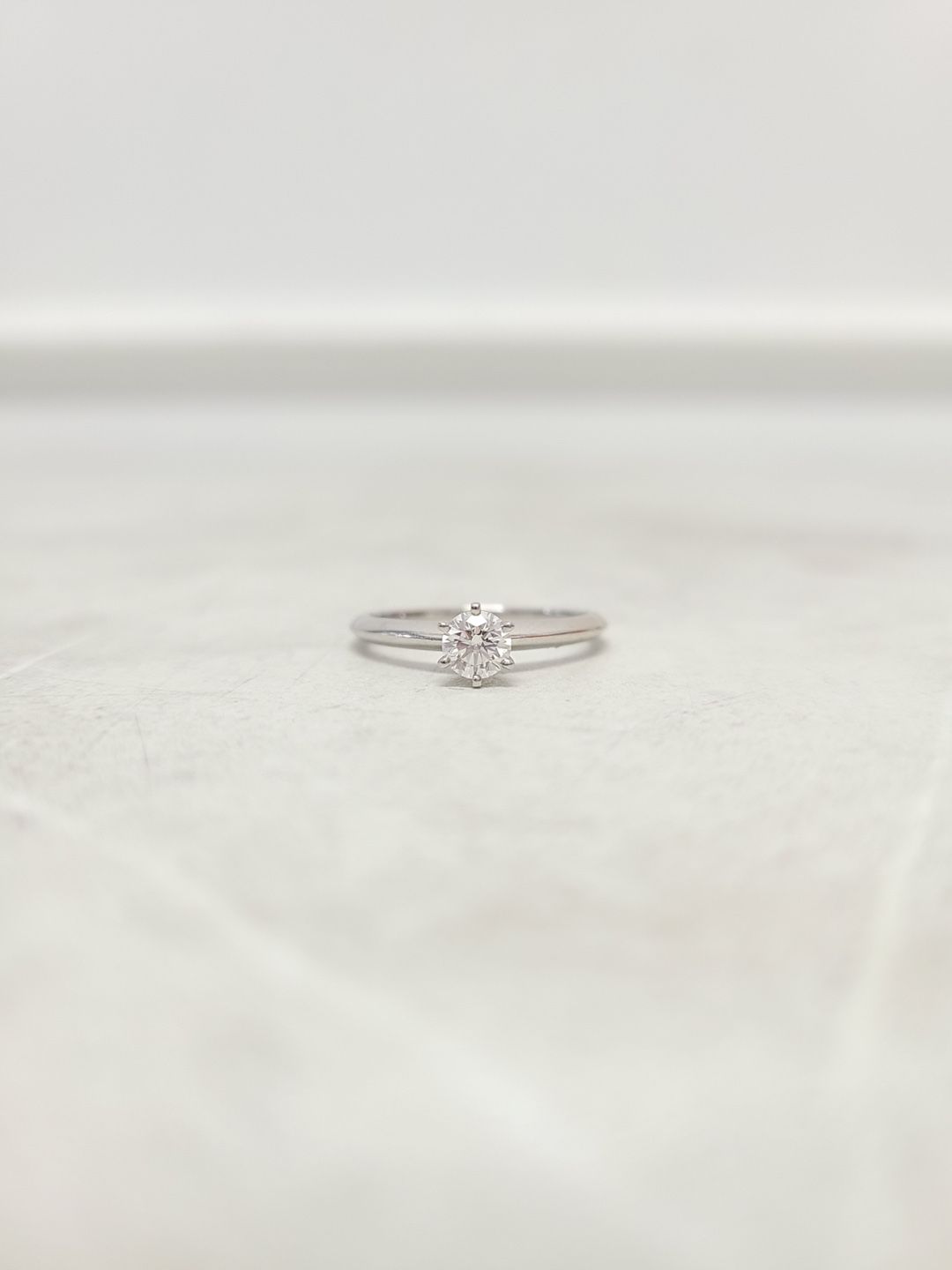 Tiffany & Co Tiffany Platinum Tiffany Setting 0.4ct Four-prong Diamond Ring 128845084