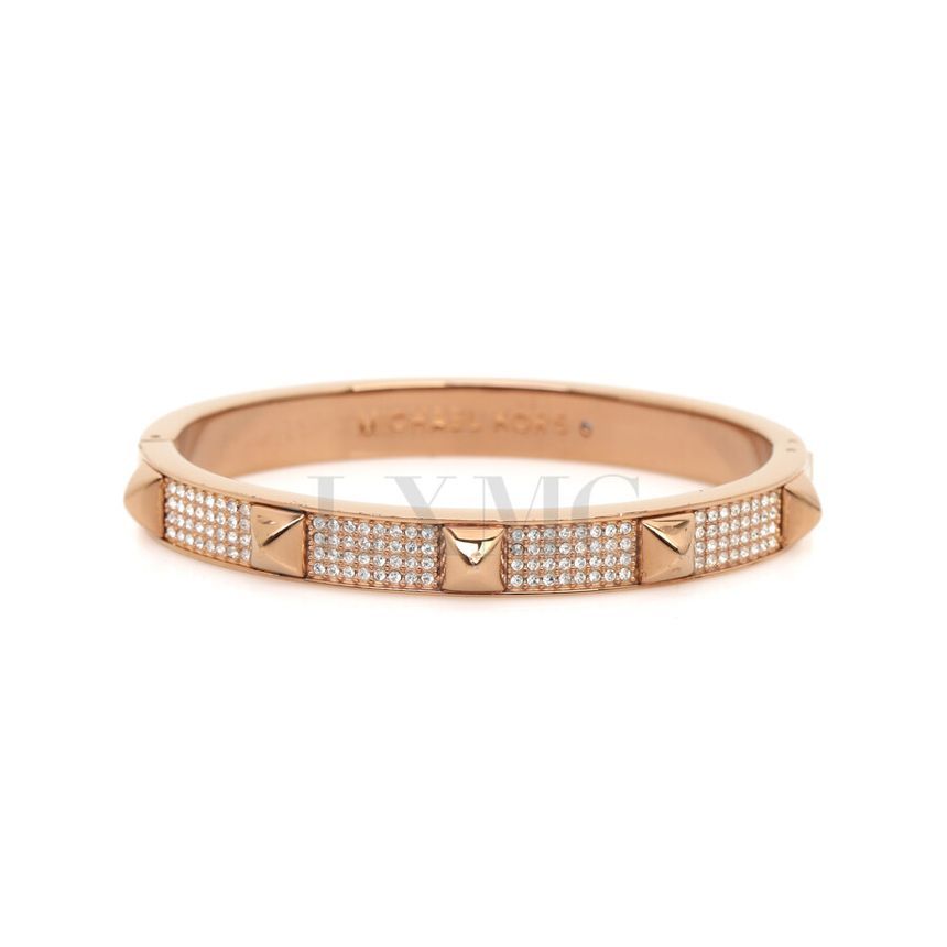 Michael Kors Bangle Pink Gold Stud Crystal Bracelet 12345 128571450