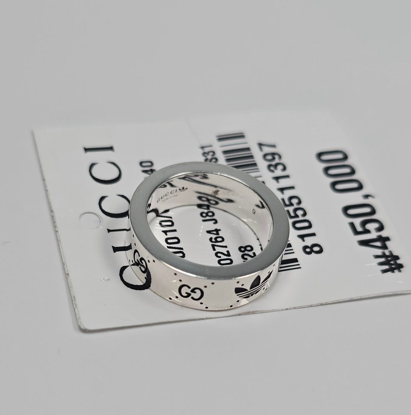 Gucci x Adidas GG Logo Classic Lettering Ring 9 128742473
