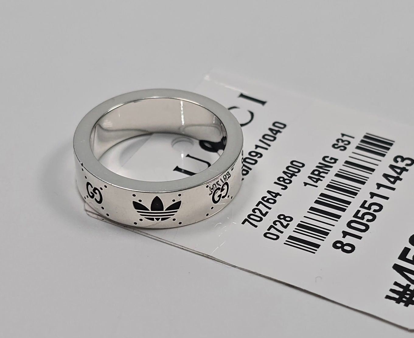 Gucci x Adidas GG Logo Classic Lettering Ring 14 128744025