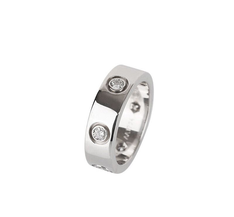 Cartier Love Ring 18K White Gold Diamond 6P 49 Size 5.5MM 7245082948 76033490