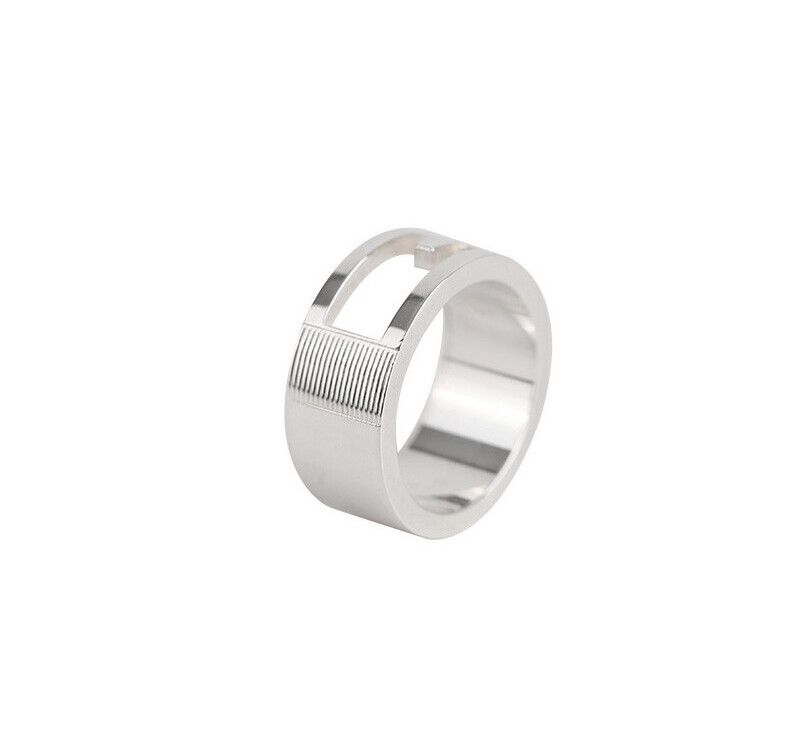 Gucci Silver Logo Ring Size 10 8MM 7241863025 75875910